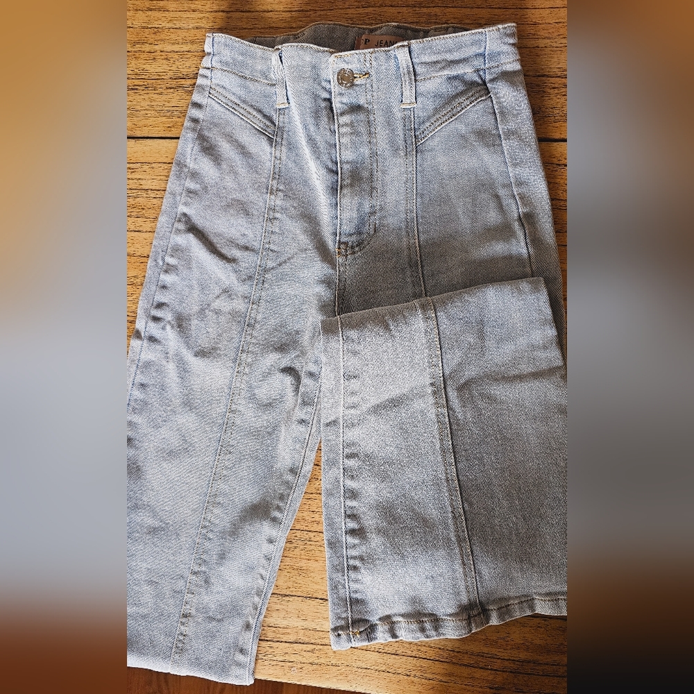 Celebrity Pink High-Rise Flare Jeans in Blue, Size 5/27